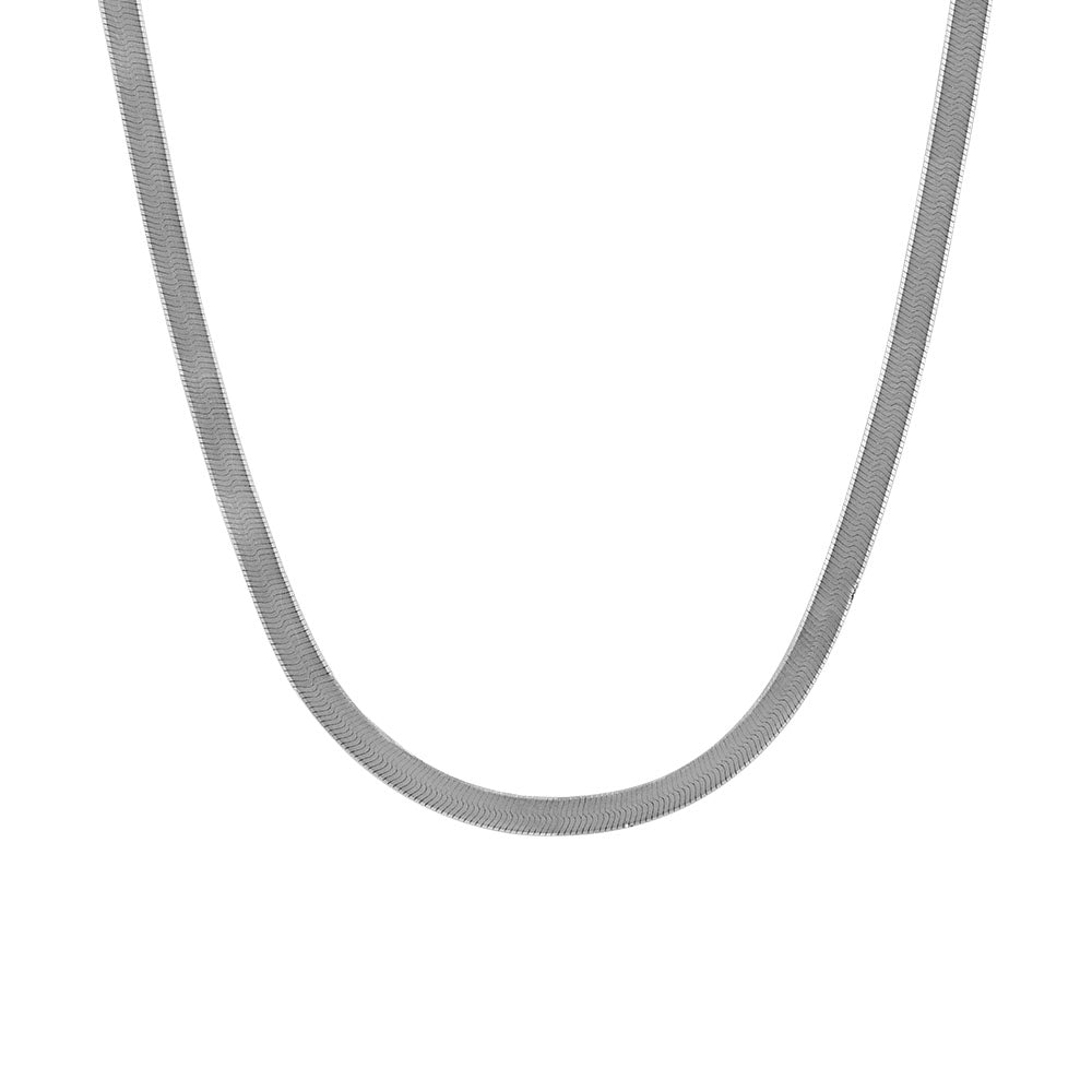 16"-18" 3MM Herringbone Chain in 10kt White Gold