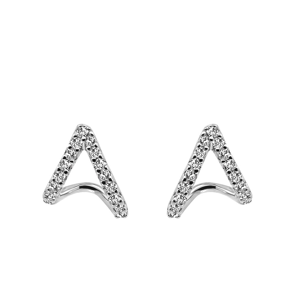 Earrings with Cubic Zirconia in Sterling Silver