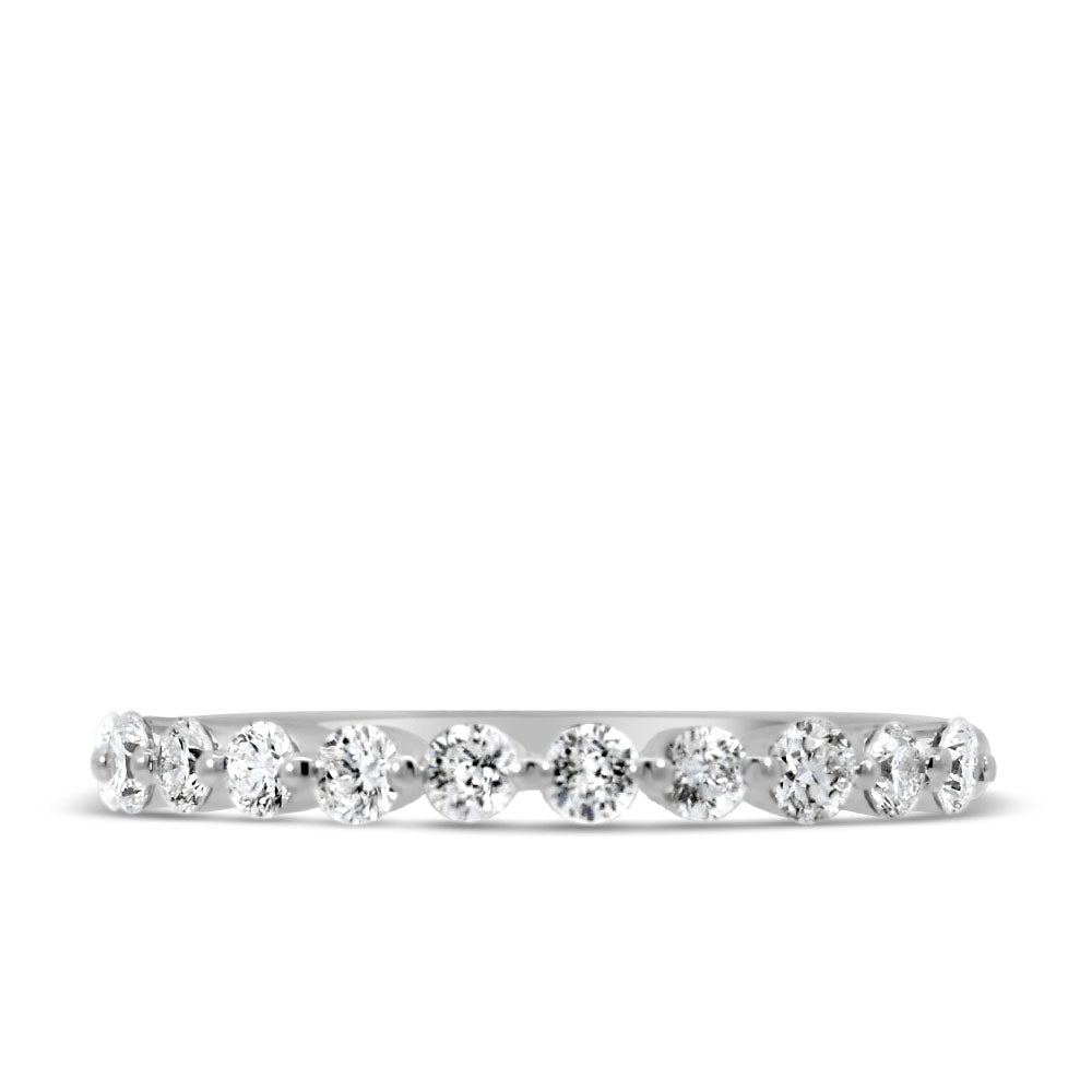 Lab Created Diamond Wedding Band with .50 Carat TW in 14kt White Gold