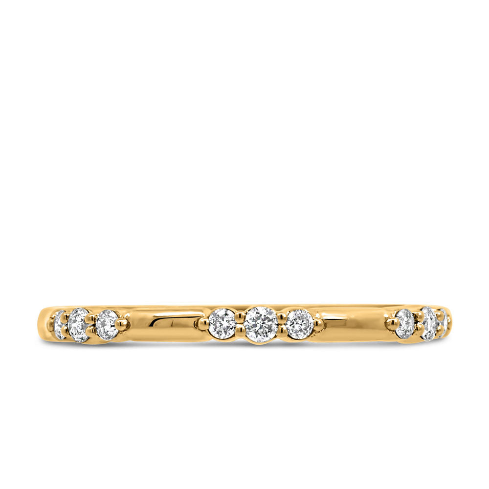 Stackable Ring with .13 Carat TW of Diamonds in 10kt Yellow Gold