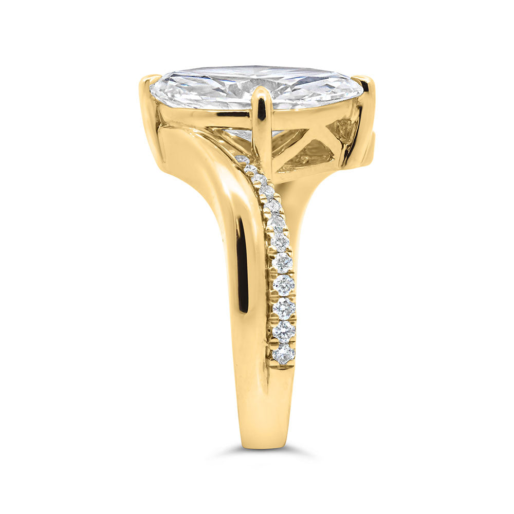 Marquise Engagement Ring with 3.18 Carat TW of Lab Created Diamonds in 14kt Yellow Gold