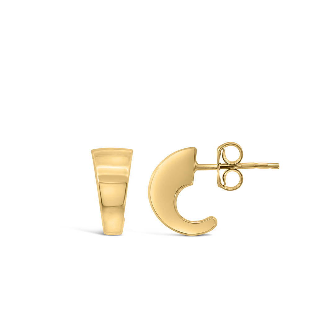 11MM Demi Hoop Earrings in 10kt Yellow Gold