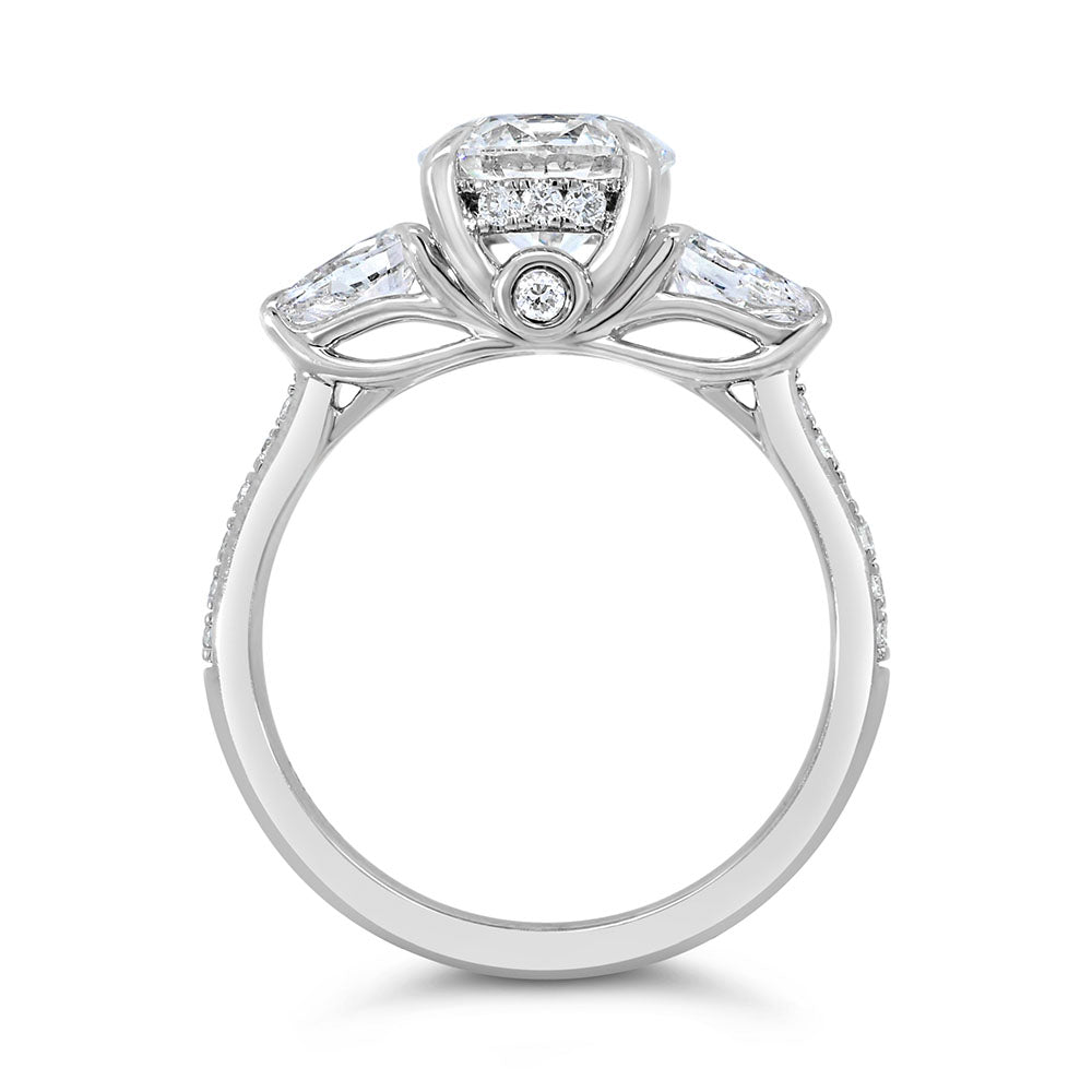 Pear Shape Engagement Ring with 2.50 Carat TW of Lab Created Diamonds in 14kt White Gold