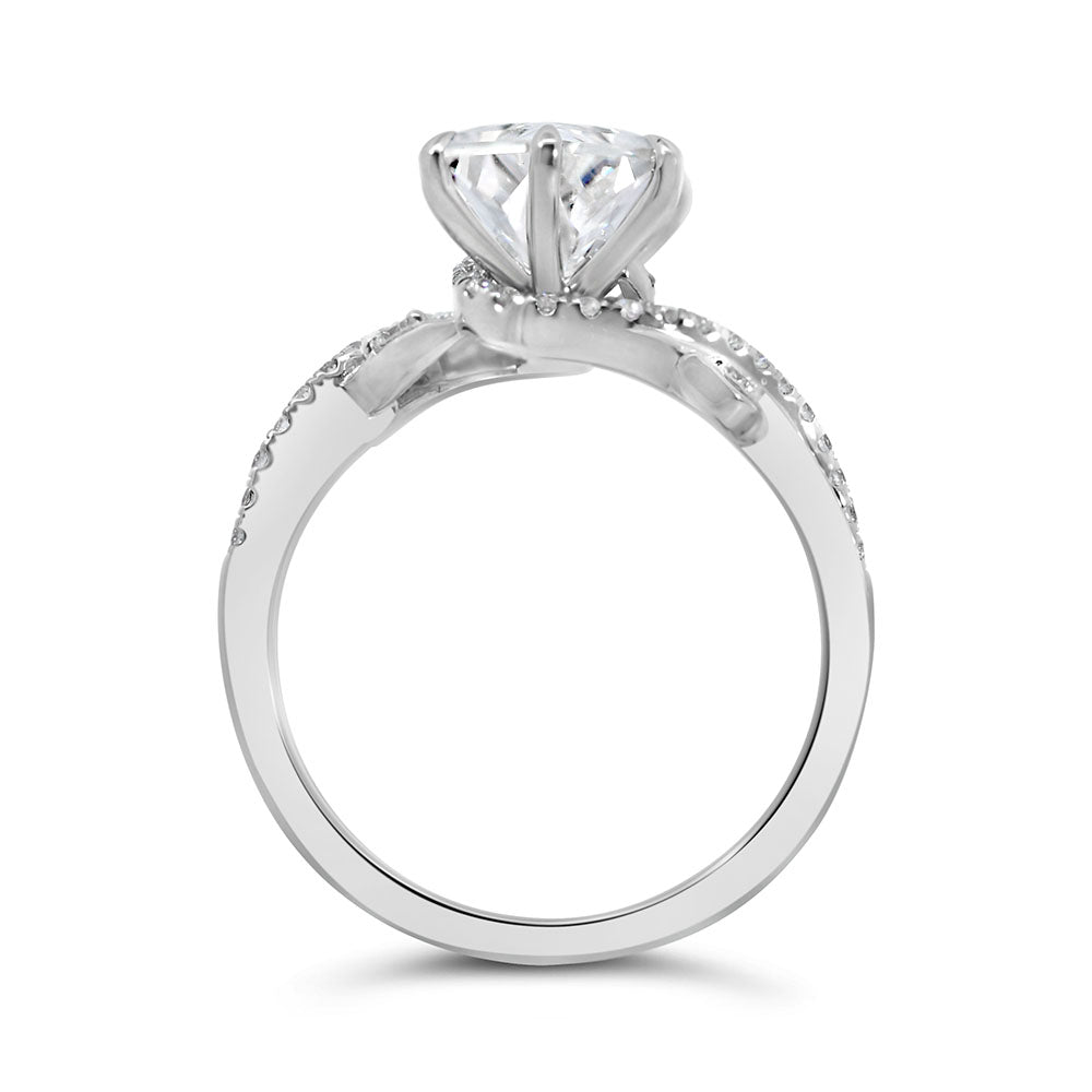 Dutch Marquise Engagement Ring with 3.25 Carat TW of Lab Created Diamonds in 14kt White Gold