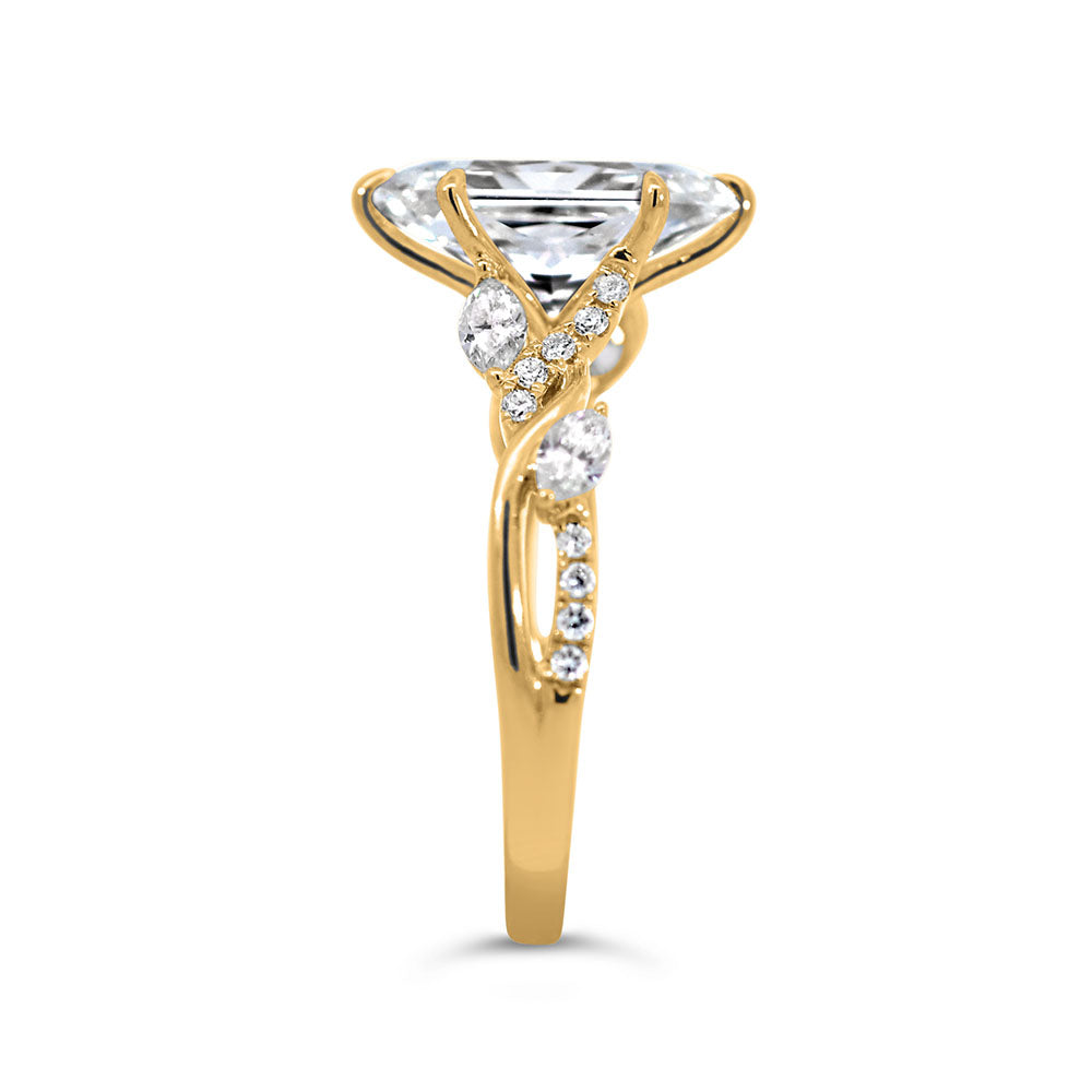Dutch Marquise Engagement Ring with 3.50 Carat TW of Lab Created Diamonds in 14kt Yellow Gold