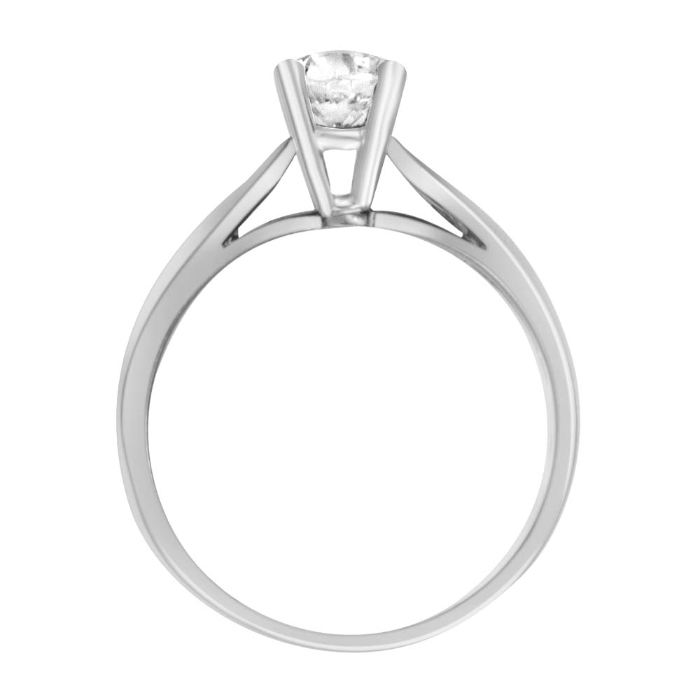 Fire Of The North Solitaire Engagement Ring with .50 Carat Diamond in 14kt White Gold