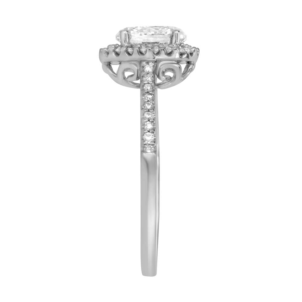 Fire of the North Engagement Ring with 1.25 Carat TW of Diamonds in 18kt White Gold