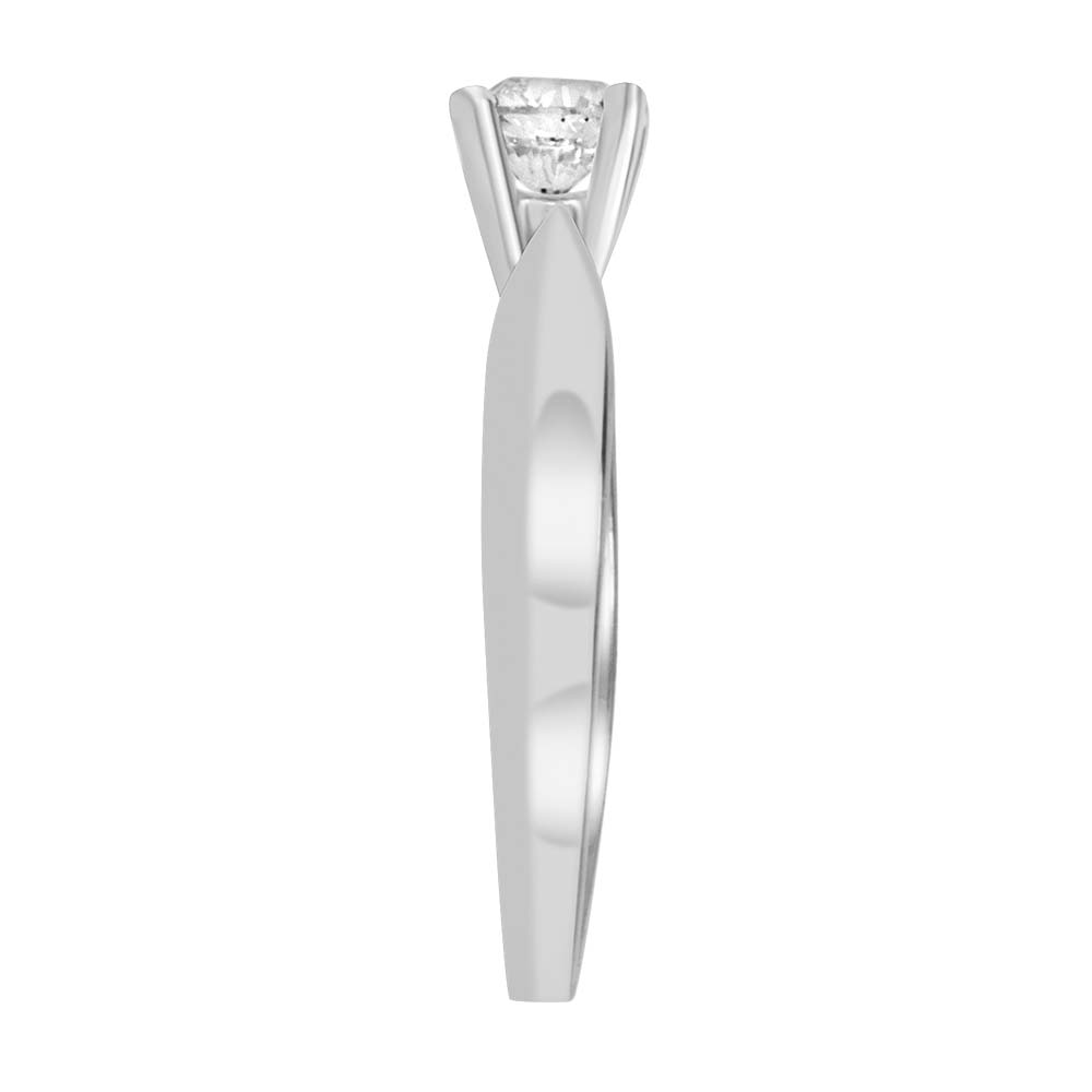 Fire Of The North Solitaire Engagement Ring with .50 Carat Diamond in 14kt White Gold