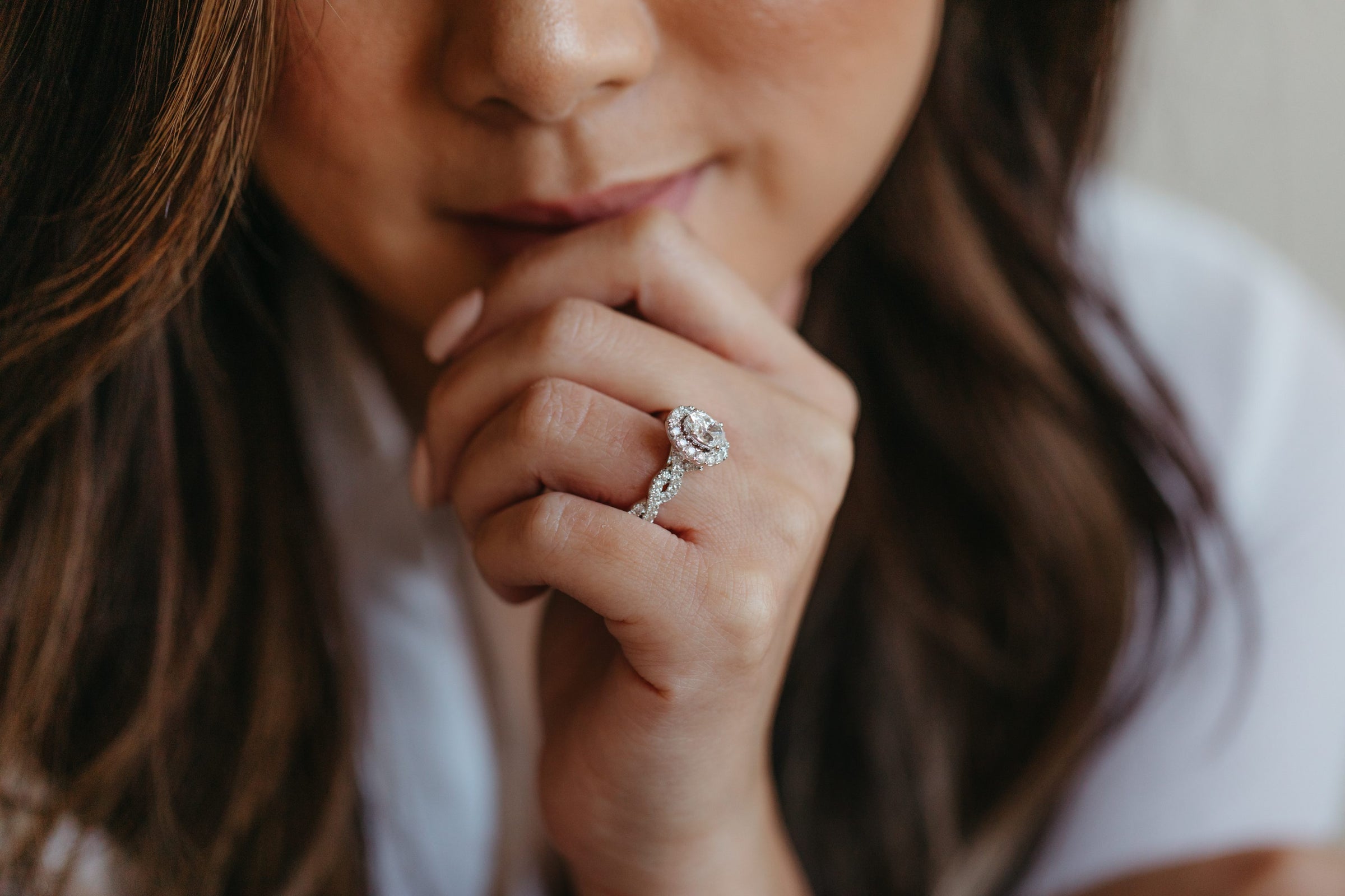 Willow Engagement Ring with 2.00 Carat TW of Lab-grown Diamonds in 14kt White Gold