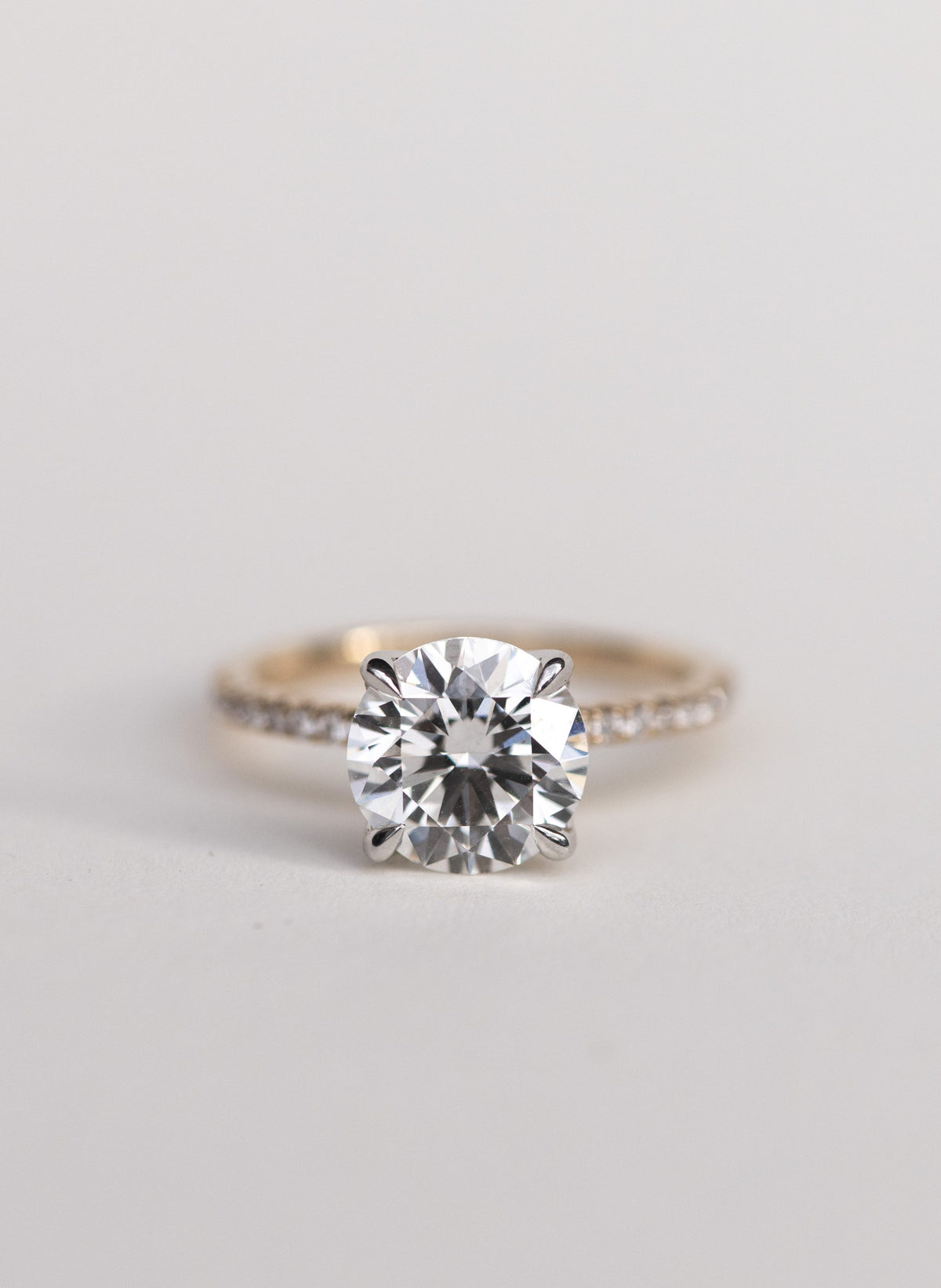 Engagement Ring with 3.20 Carat TW of Lab Created Diamonds in 14kt Yellow Gold