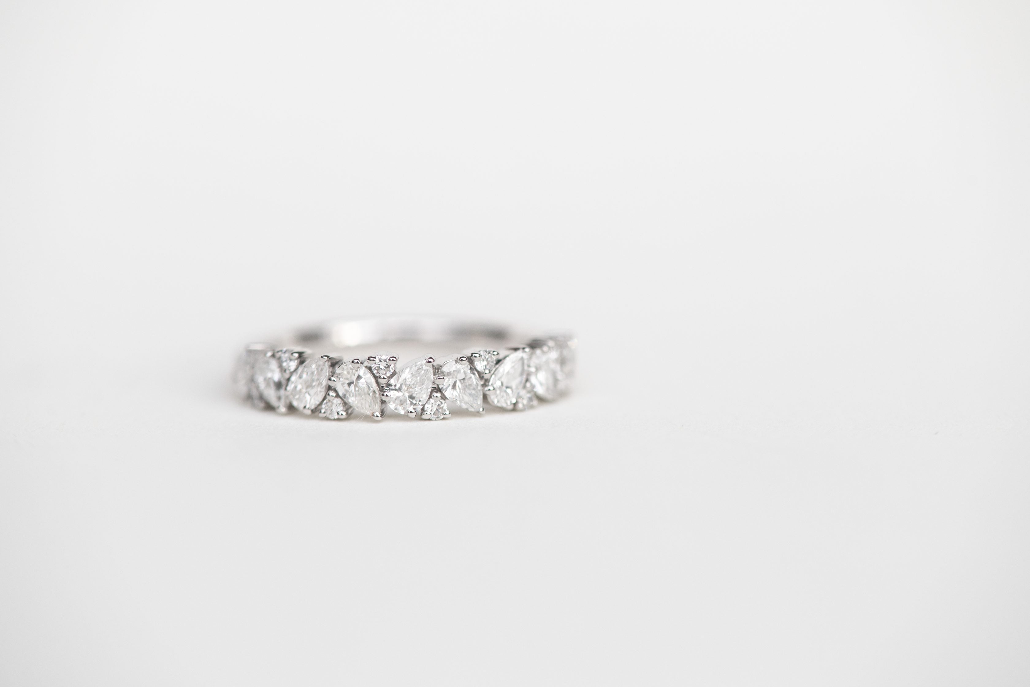 Ring with .80 Carat TW of Lab Created Diamonds in 14kt White Gold