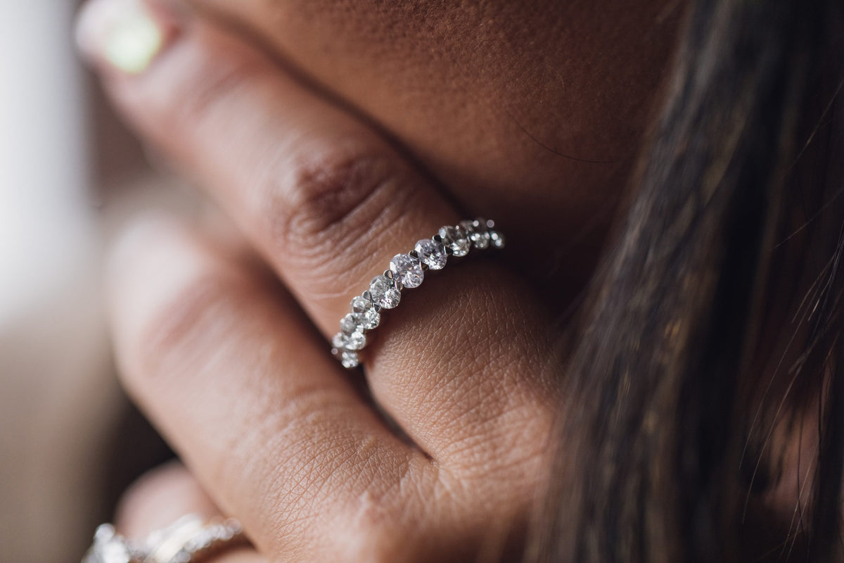Lilith Luxe Diamond Band with 1.35 Carat TW of Diamonds in 14kt White Gold