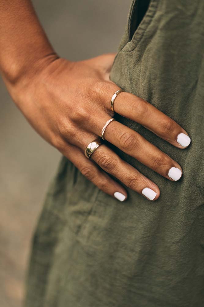 1.9MM Textured Ring in 10kt Yellow Gold