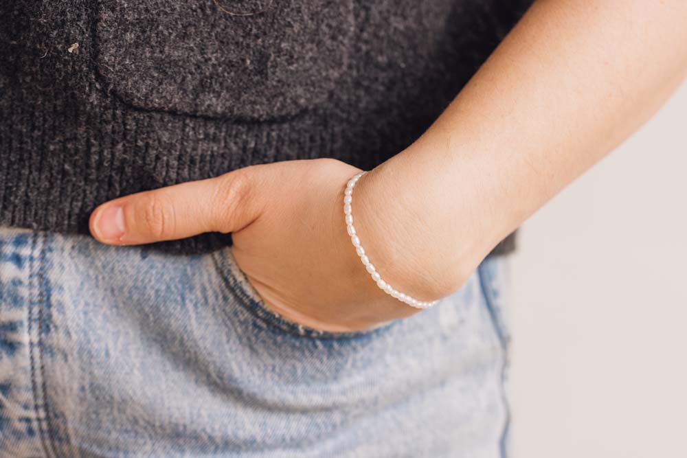 6"+1.5" Freshwater Pearl Bracelet in 10kt Yellow Gold