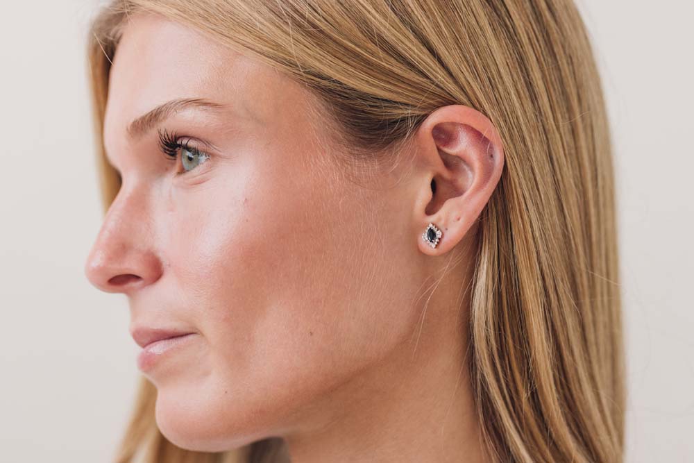 Marquise Blue Sapphire Earrings