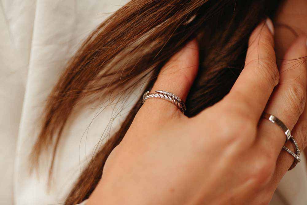 Rope Stacking Ring in 10kt White Gold