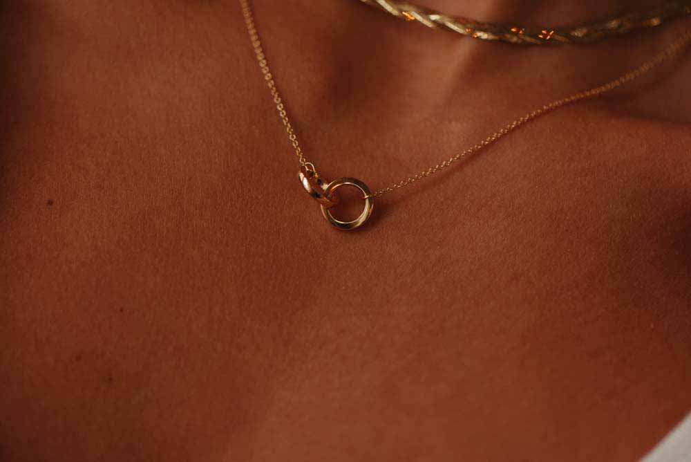 16"-18" Duo Necklace in 10kt Yellow Gold with Chain