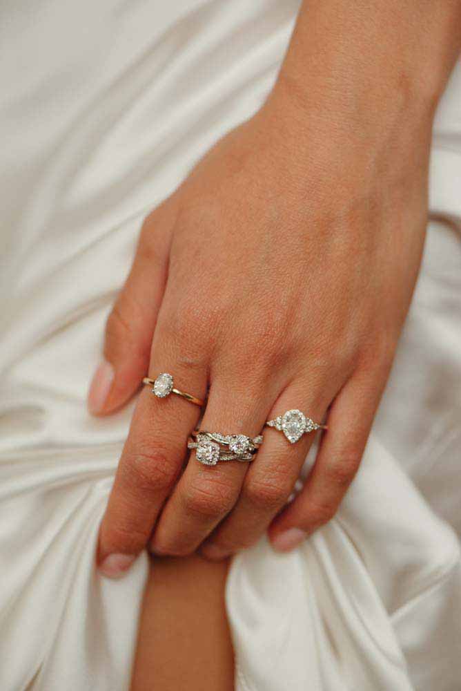 Colourless Collection Halo Engagement Ring with .74 Carat TW of Diamonds in 18kt White Gold