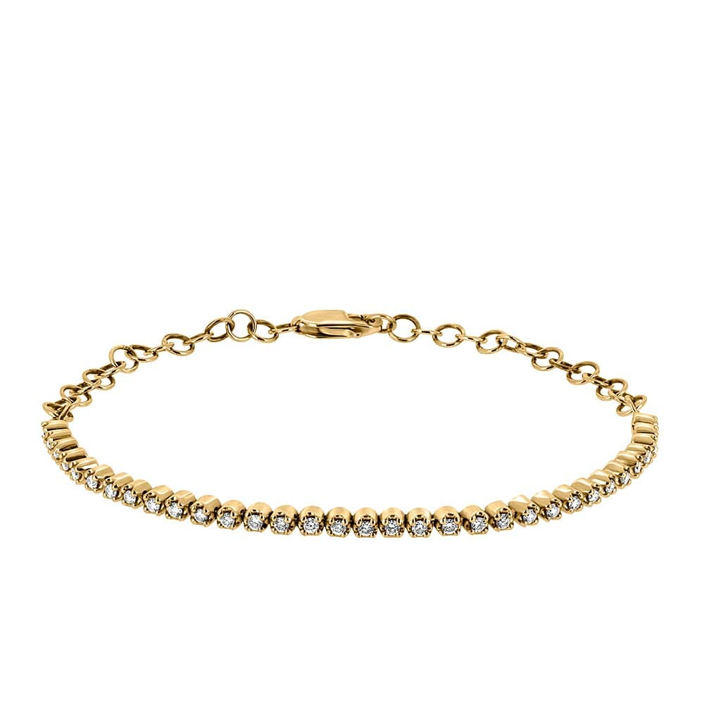 7" Classic Petite Tennis Bracelet with .50 Carat TW of Diamonds in 10kt Yellow Gold