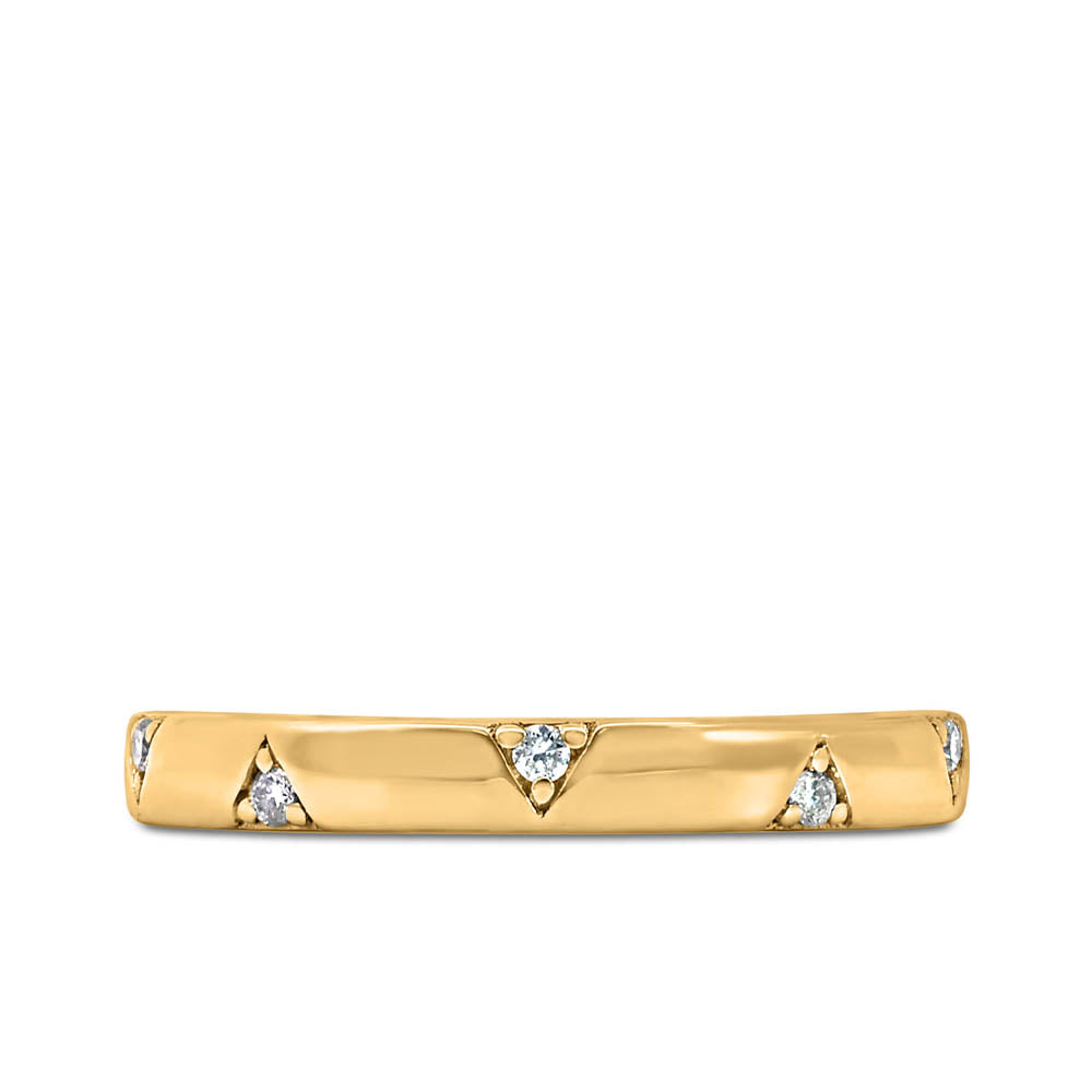 1990s Barbie Totally Triangle Stacking Ring with .05 Carat TW of Diamonds in 10kt Yellow Gold