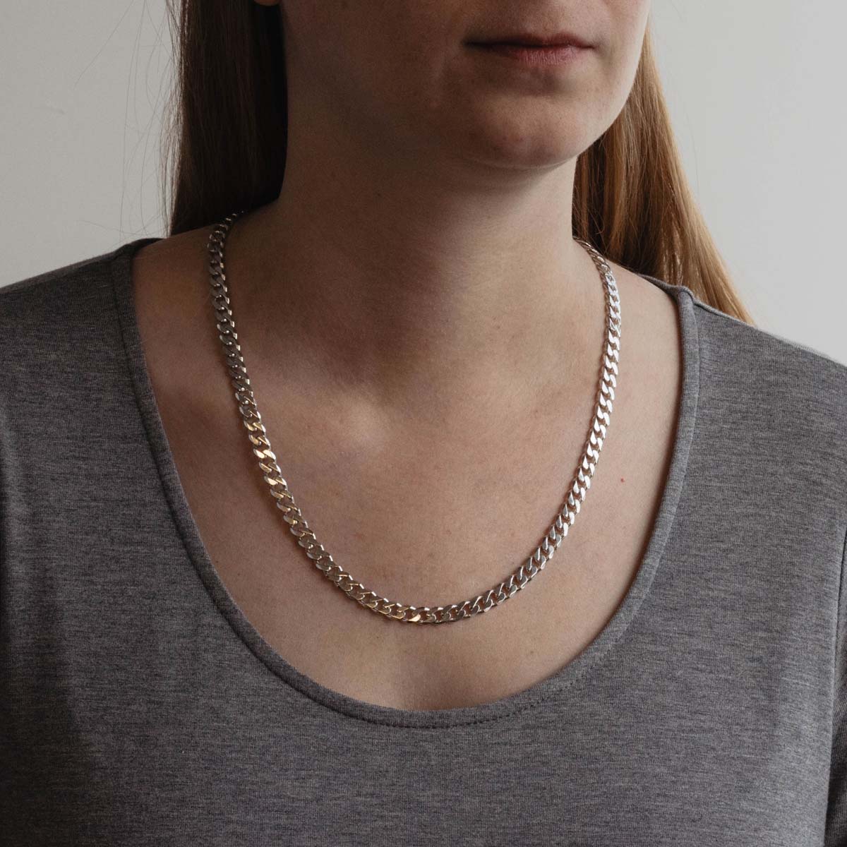 22" Curb Chain in Sterling Silver