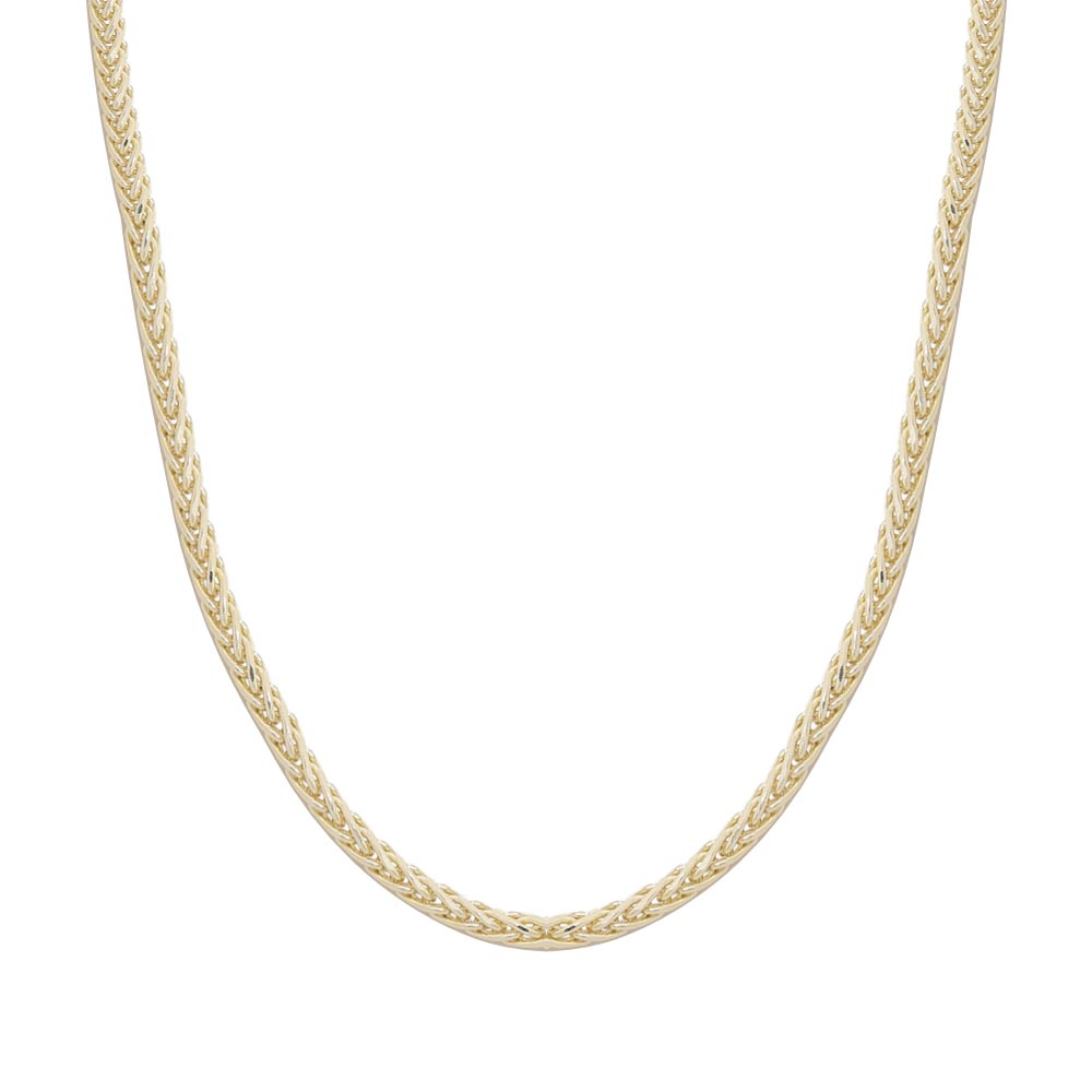 18"+2" Wheat Chain in 10kt Yellow Gold