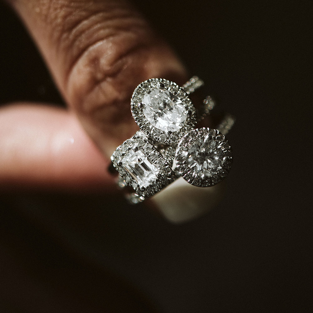 Engagement Ring with 1.25 Carat TW of Diamonds in 18kt White Gold