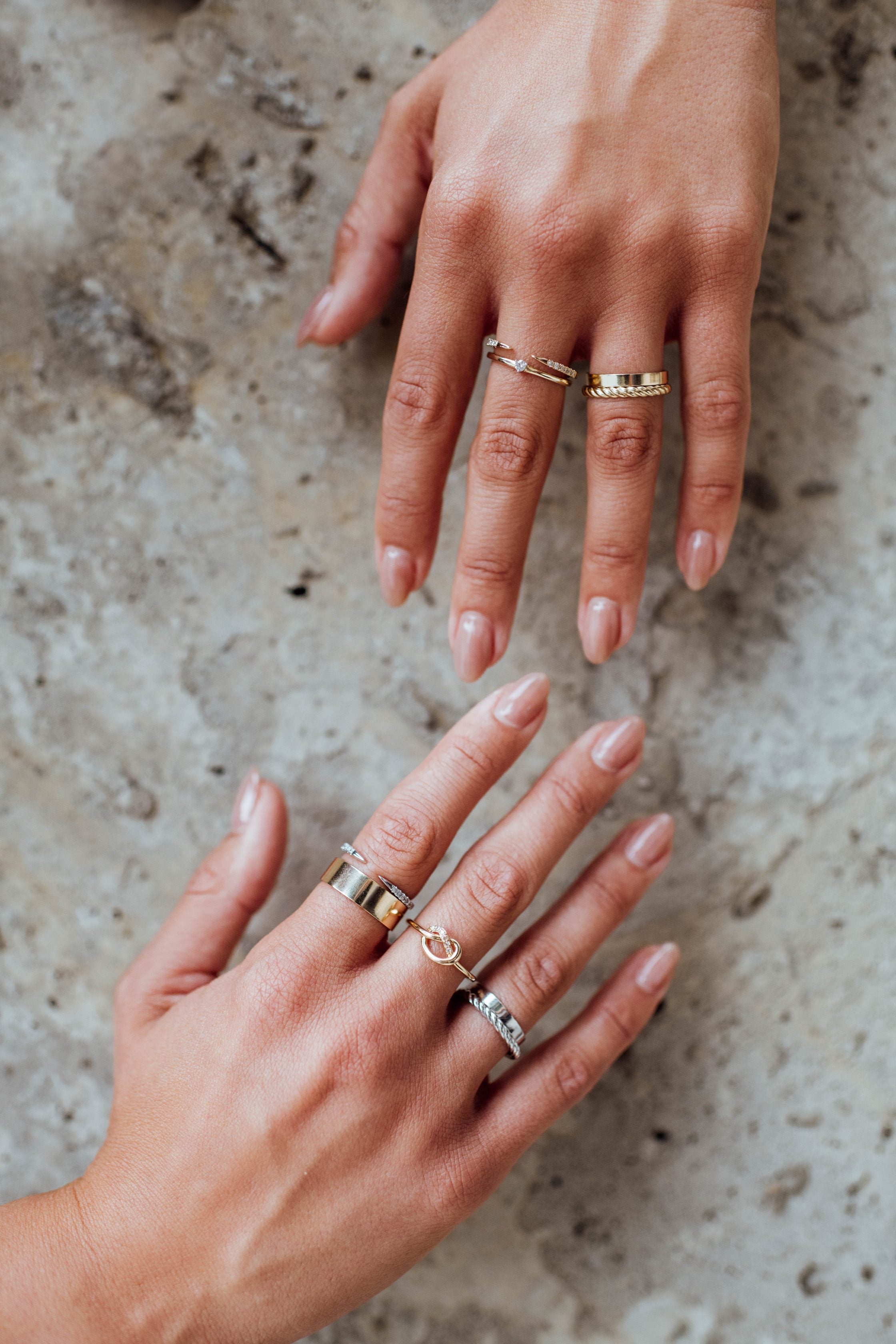 Love Knot Ring with .04 Carat TW of Diamonds in 10kt Yellow Gold