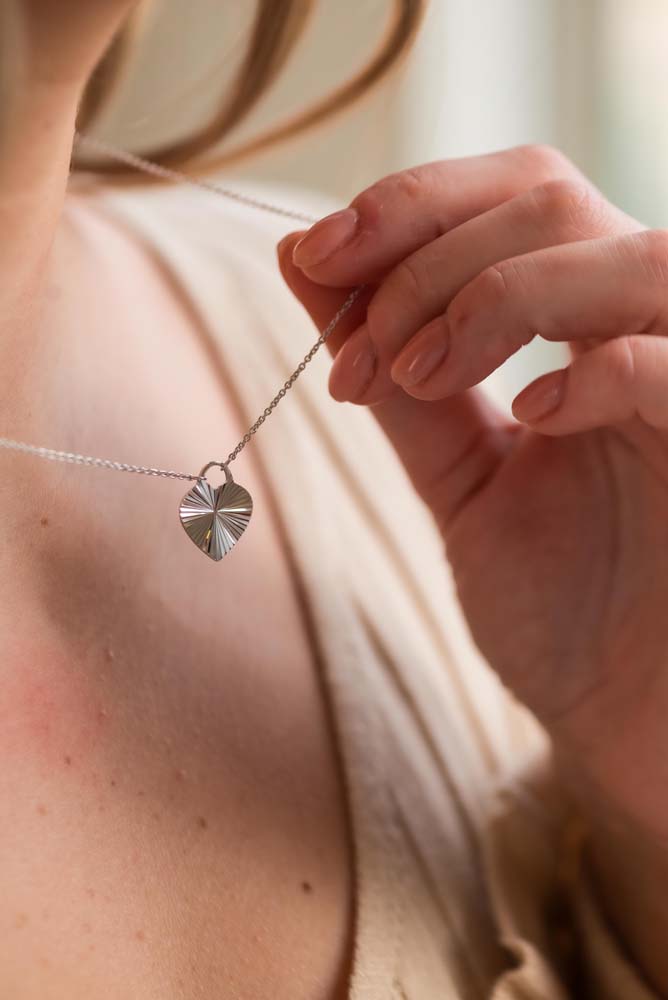 Textured Heart Necklace
