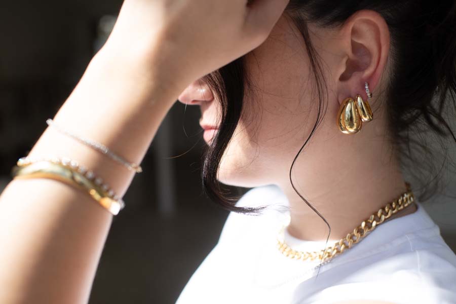 Hoop Earrings with .30 Carat TW of Diamonds
