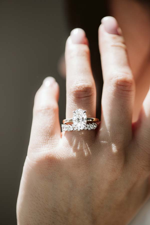 Ring with 3.00 Carat Lab Created Diamond in 14kt Yellow Gold