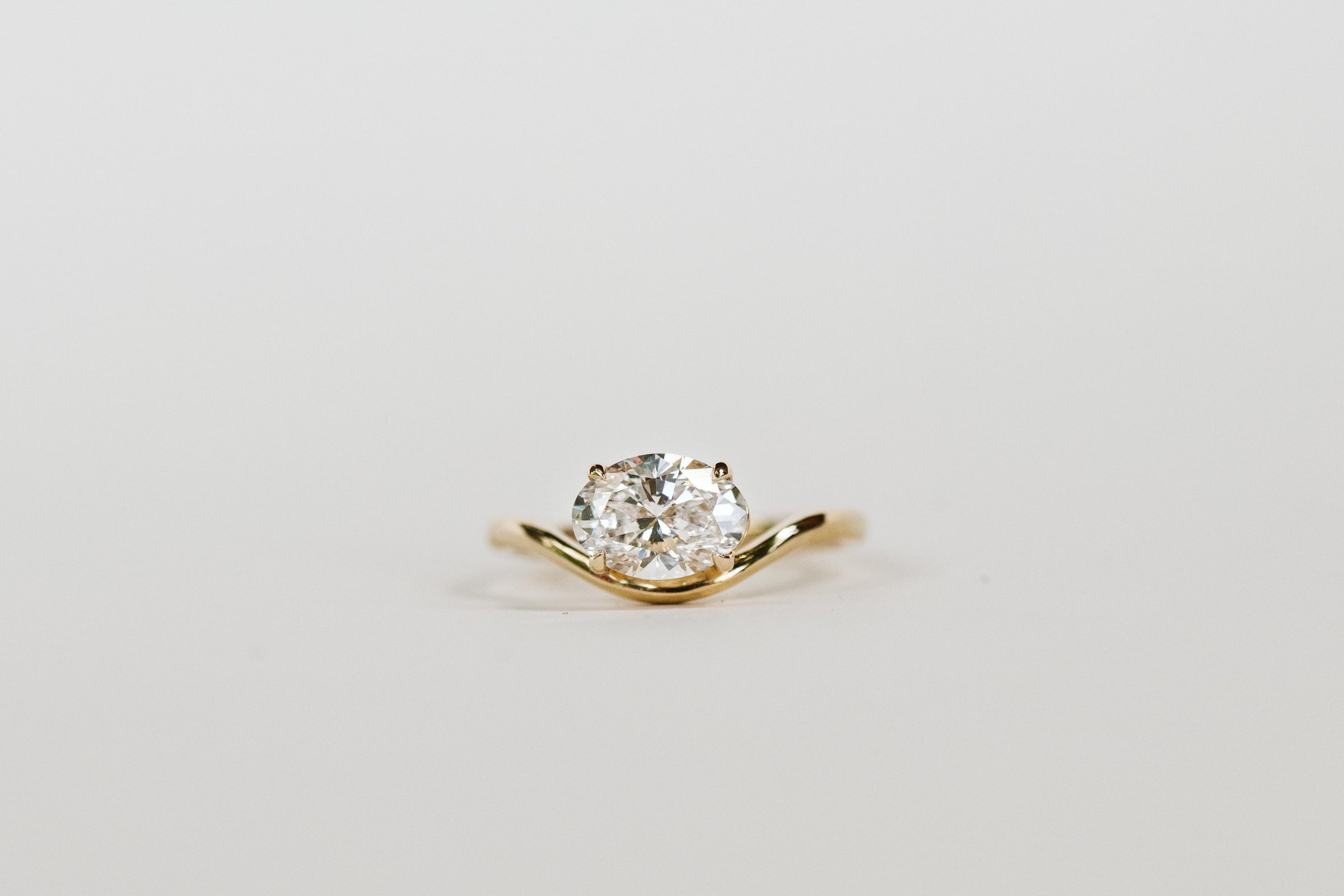 Solitaire Engagement Ring with 1.50 Carat Lab Created Diamond in 14kt Yellow Gold