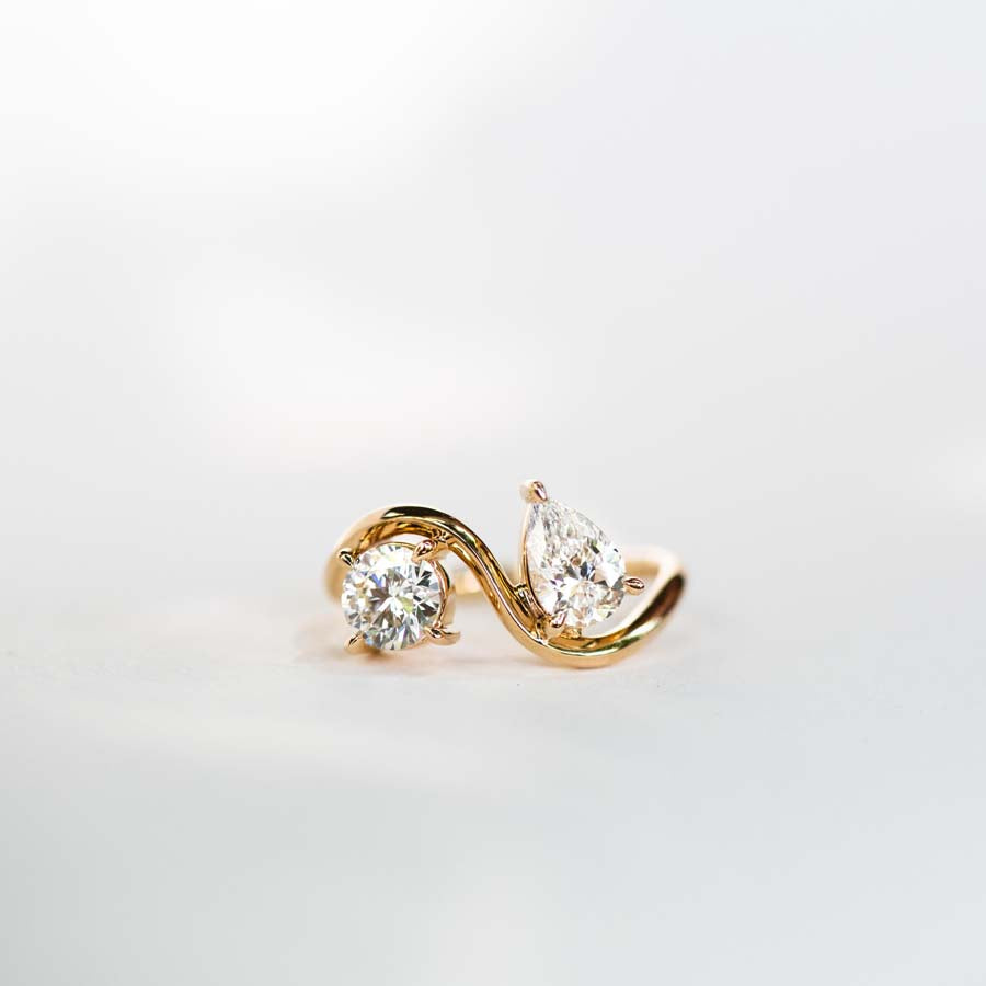 Engagement Ring with 1.53 Carat TW of Lab Created Diamonds in 14kt Yellow Gold