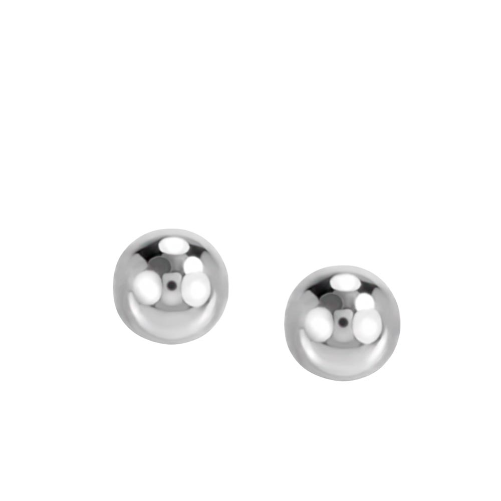3MM Ball Stud Earrings in 14kt White Gold