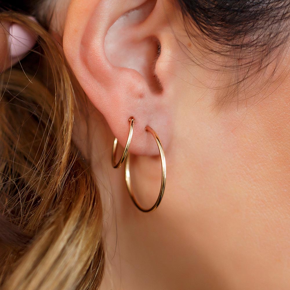 25MM Hoop Earrings in 10kt Yellow Gold
