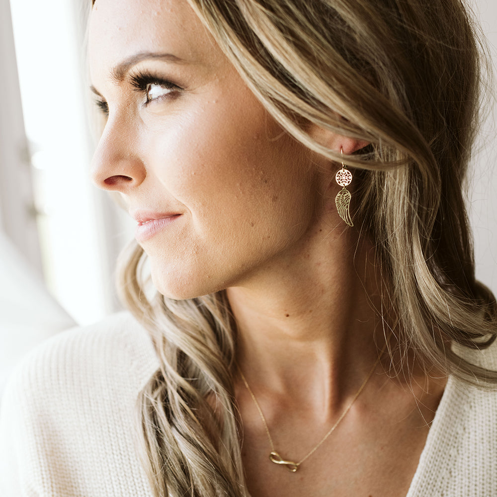 Wing Earrings in 10kt Yellow Gold