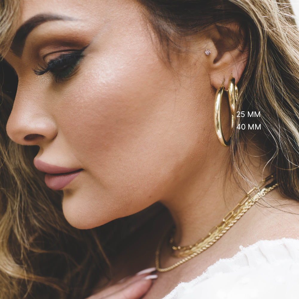 Hailey Silm Weightless 25MM Hoop Earrings