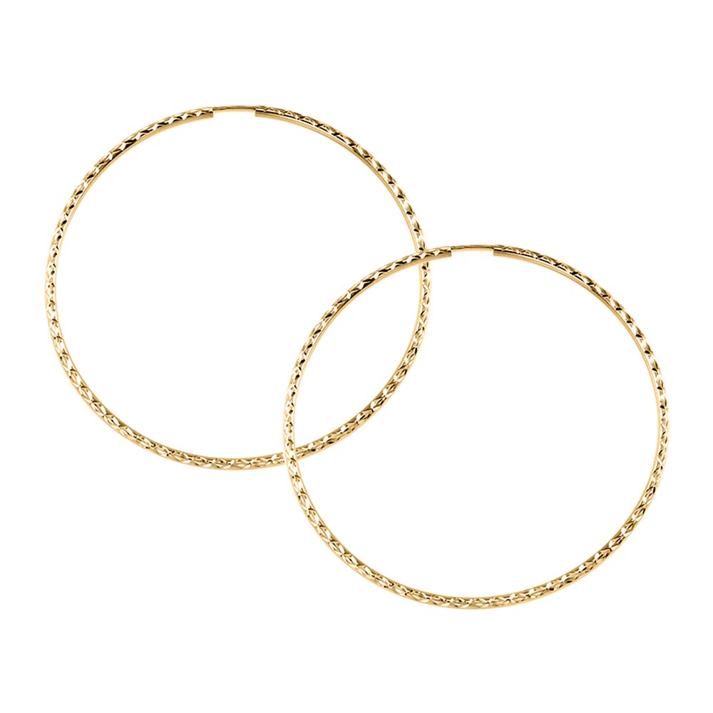 58MM Sleeper Hoop Earrings in 10kt Yellow Gold