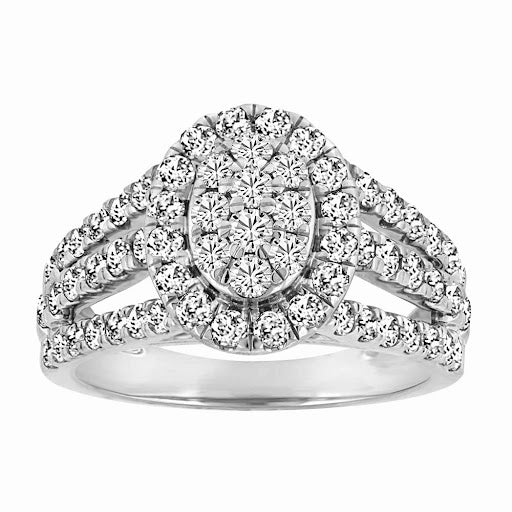 Engagement Ring with 1.50 Carat TW of Diamonds in 10KT White Gold