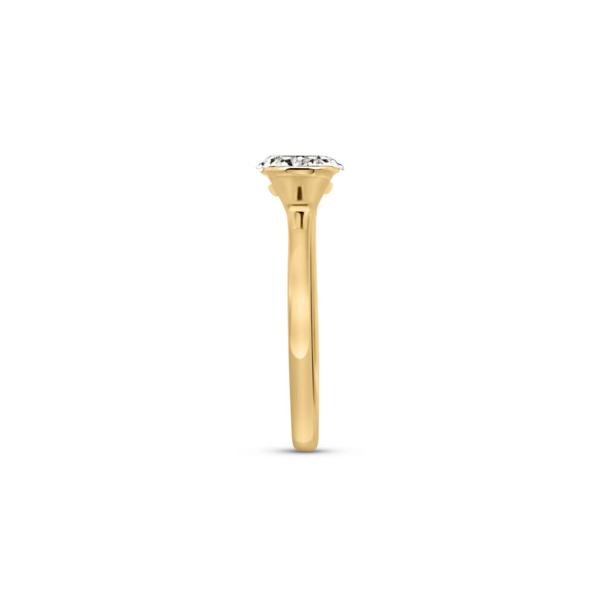 Engagement Ring with 1.50 Carat Lab-grown in 14kt Yellow Gold