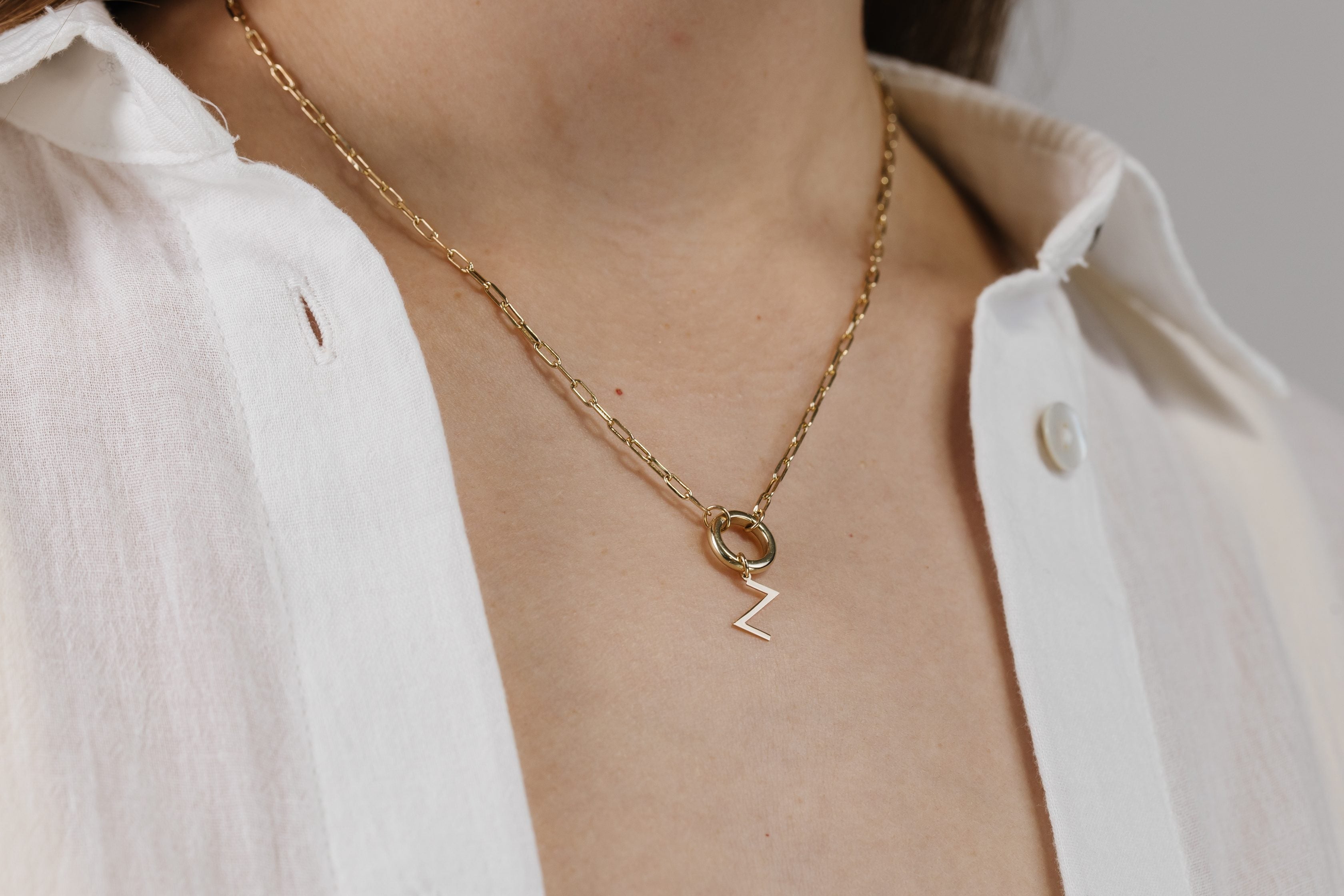 "Z" Initial Charm in 10kt Yellow Gold