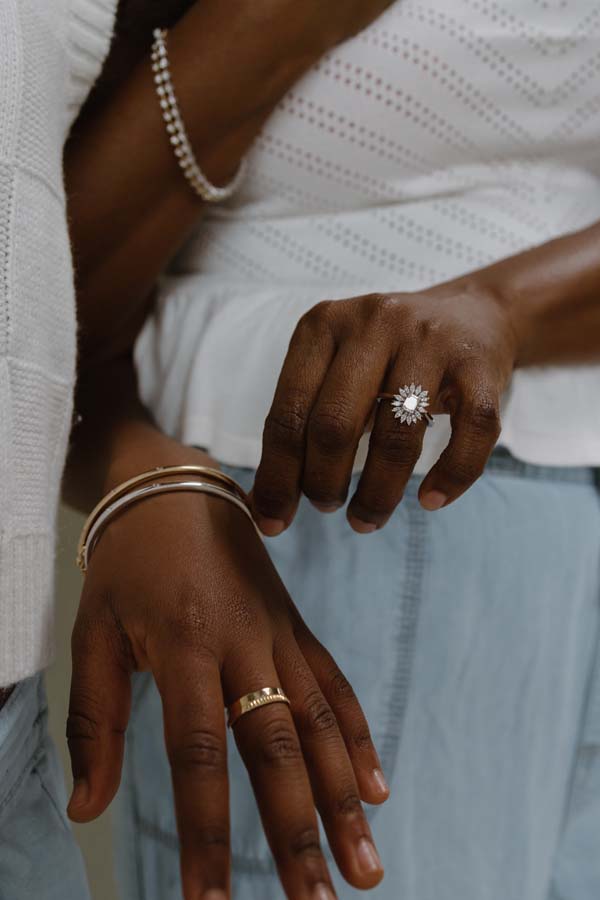 Vintage halo engagement ring with .50 Carat TW Crafted in 14kt White Gold