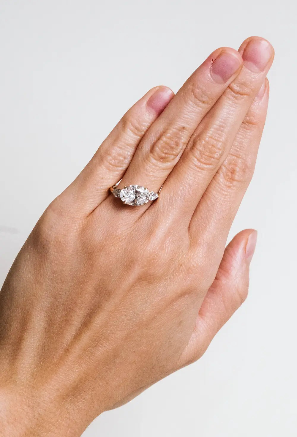 Oval Engagement Ring with 3.10 Carat TW Lab Created Diamonds in 14KT Yellow Gold