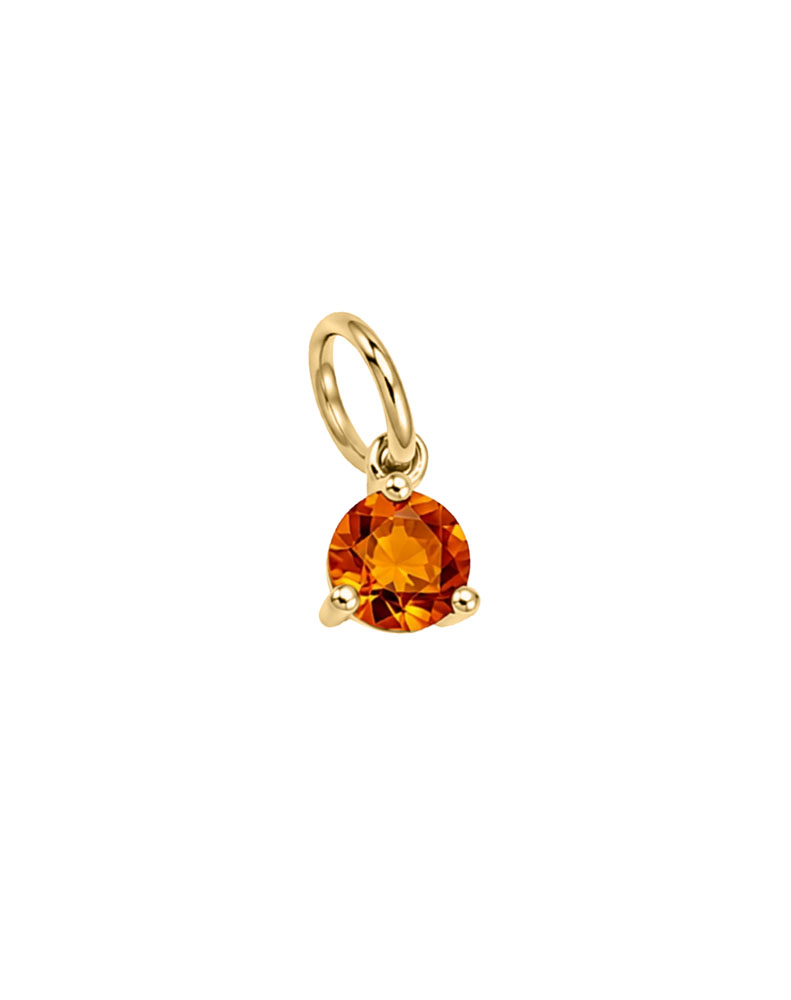 4mm Citrine Charm in 10kt Yellow Gold