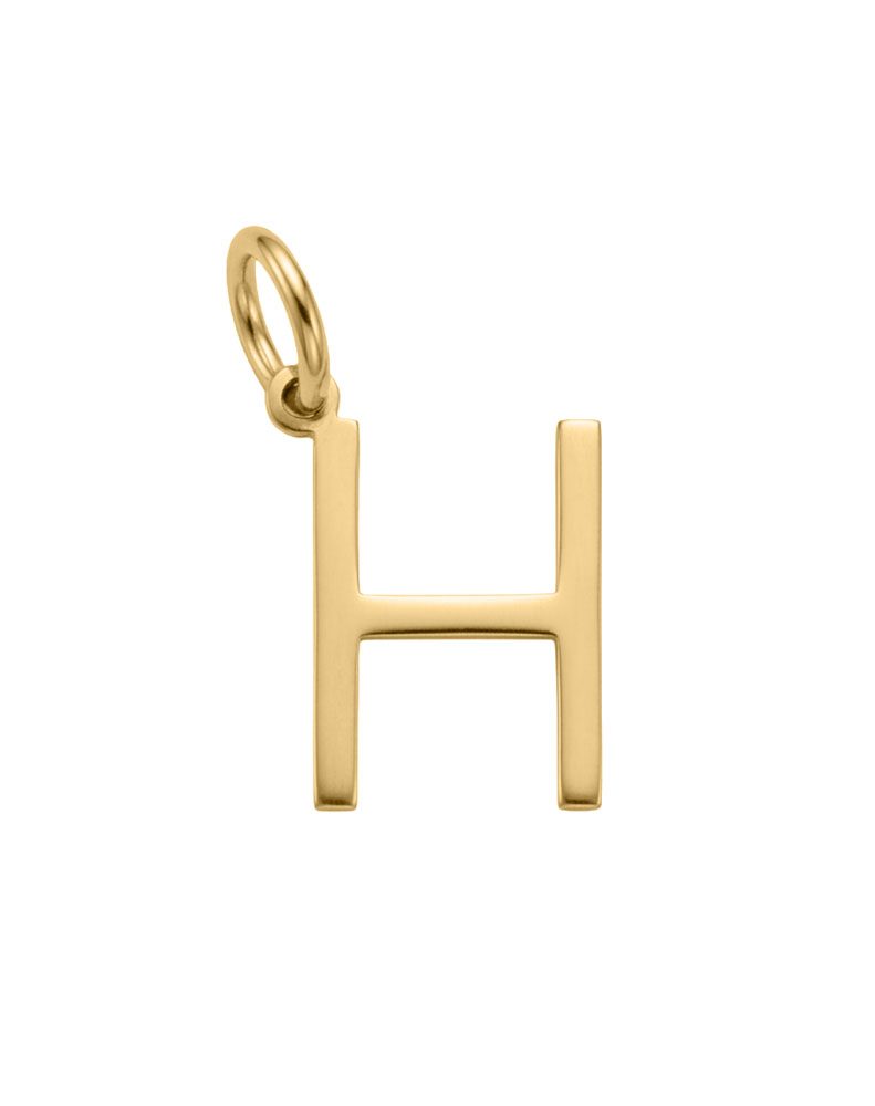 "H" Initial Charm in 10kt Yellow Gold