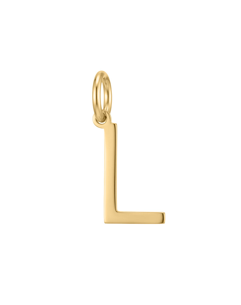 "L" Initial Charm in 10kt Yellow Gold
