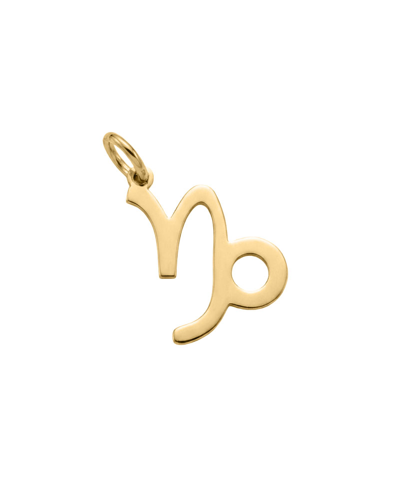 Capricorn Zodiac Charm in 10kt Yellow Gold