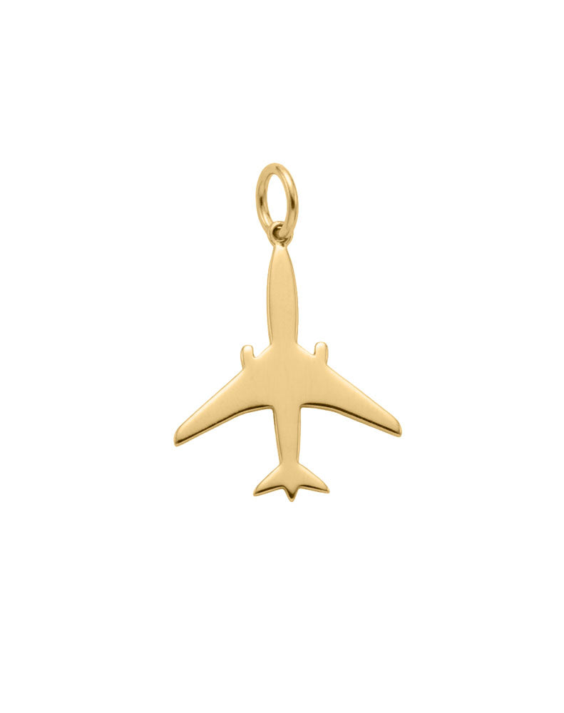 Airplane Charm in 10kt Yellow Gold