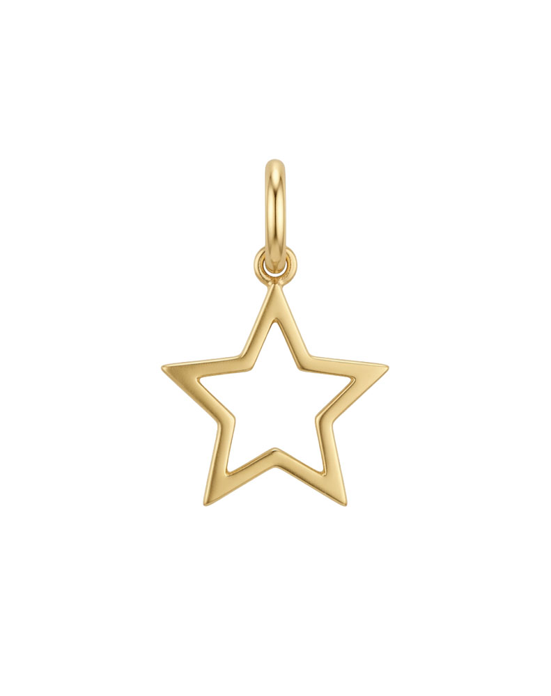 Gold star pendant in 10kt solid gold