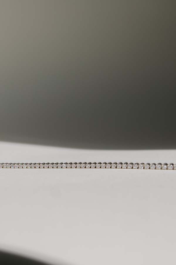 A tennis bracelet